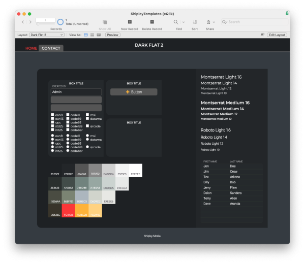 Dark Flat 2 | FileMaker Theme